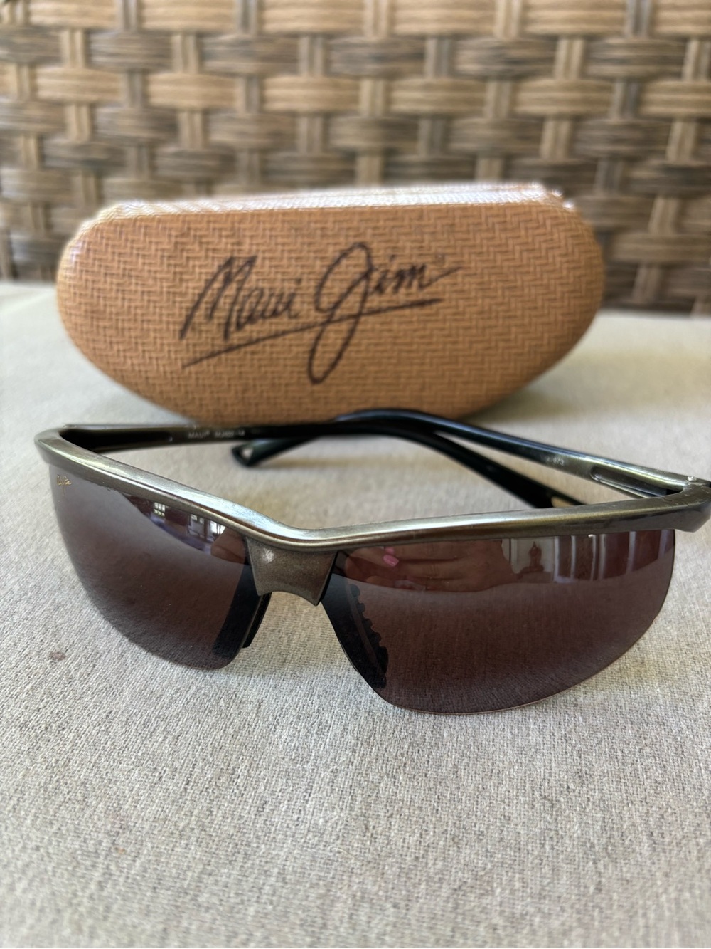 Maui Jim Bronze Frame Brown Gradient Lens Sunglasses